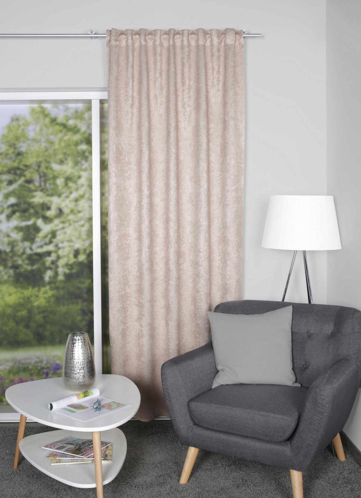 Fertigvorhang Skilio - Taupe, Basics, Textil (135/245cm)
