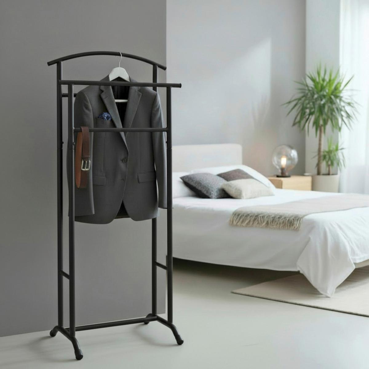 Nemý sluha Björn, čierny - čierna, Basics, kov (48/107/36cm)