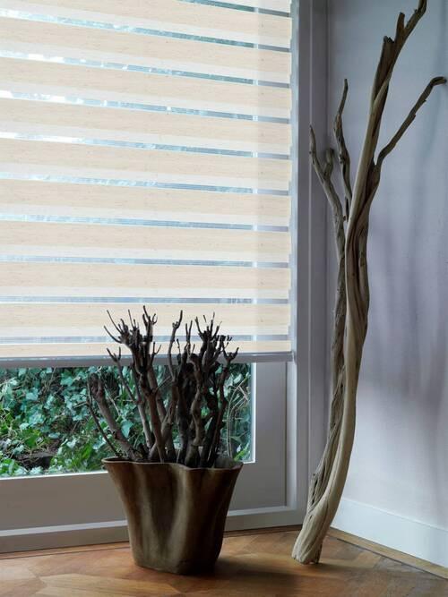Doppelrollo Doppel-Rollo K.28mm Tl L - Naturfarben, KONVENTIONELL, Textil (40/175cm)