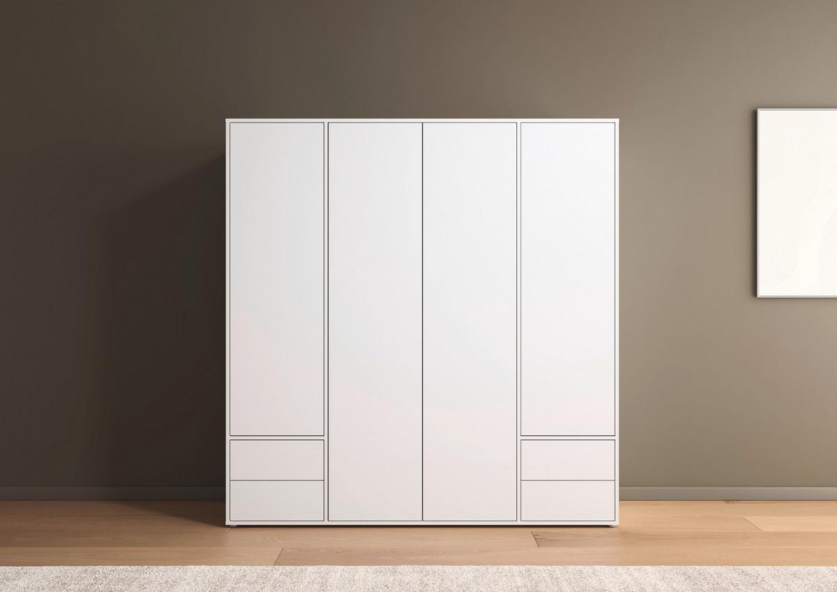 Drehtürenschrank Nabila Weiß B: 187 Cm - Weiß, MODERN, Holzwerkstoff (187/194/53cm) - Rauch Möbel