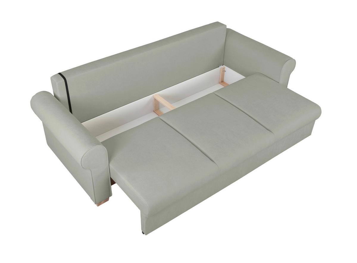 Schlafsofa Arles, Grau 90 B: 240 Cm - Buchefarben/Grau, Design, Textil (240/94/98cm) - MID.YOU