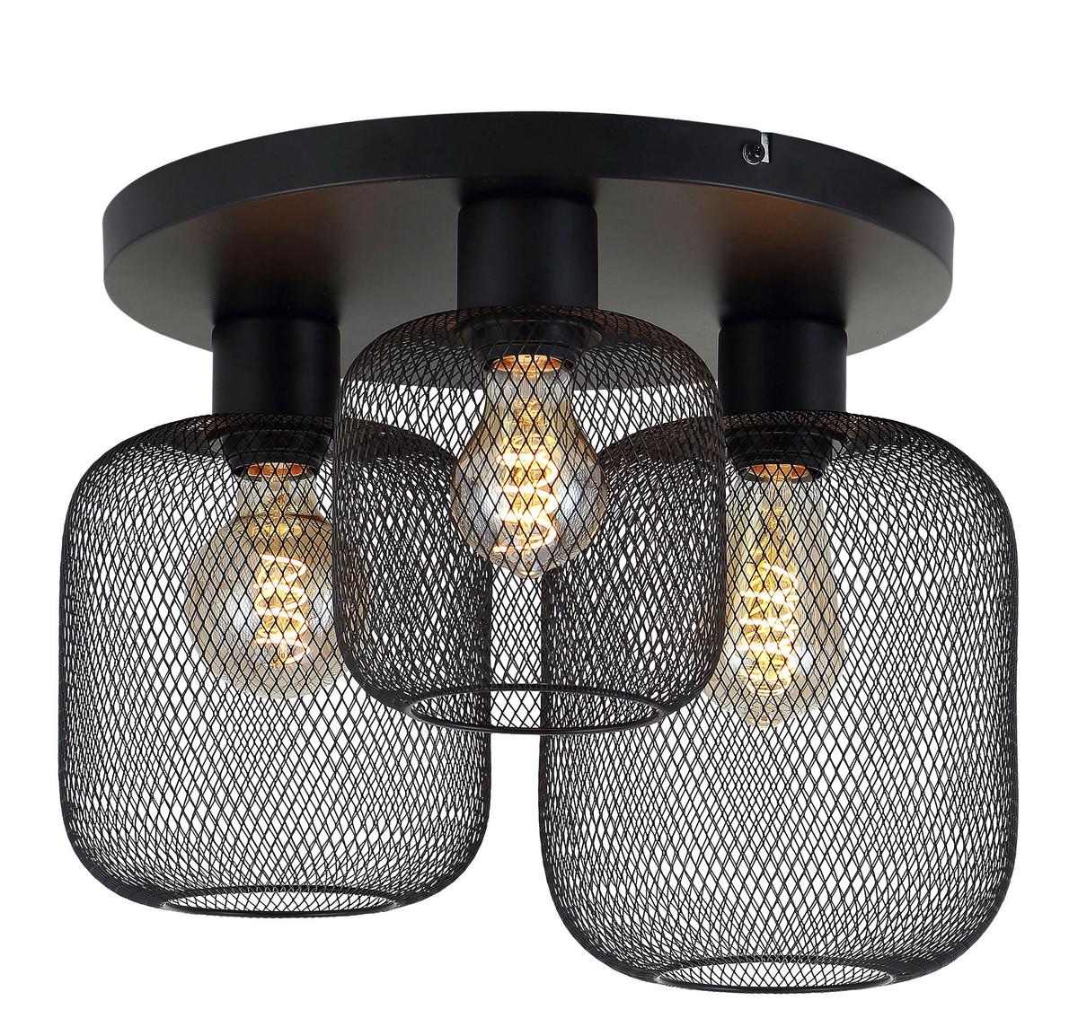 STROPNÍ SVÍTIDLO DRATO - černá/barvy zlata, Moderní, kov (40/23cm) - Mömax