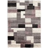 Webteppich Grau/Flieder Astor Grid 140x200 cm - Flieder/Grau, KONVENTIONELL, Textil (140/200cm) - Novel
