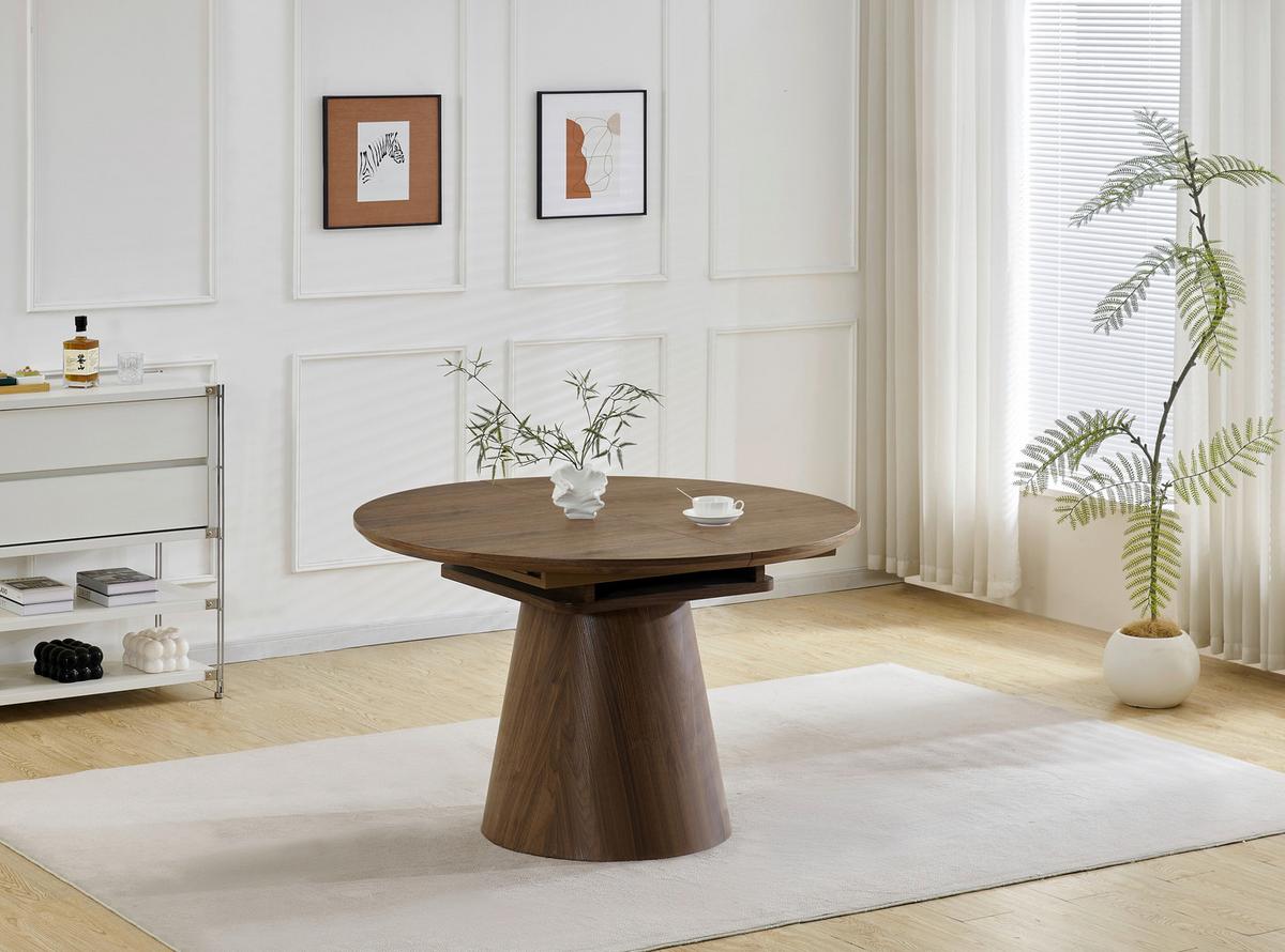 Esstisch Sundsvall Walnussfarben L: 120-160 cm - Walnussfarben, MODERN, Holz/Holzwerkstoff (120/160/120/76cm) - P & B