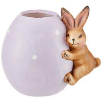 Dekofigur Hase H: 14 Cm Keramik Für In- & Outdoor - Braun/Weiß, KONVENTIONELL, Keramik (14/10/14cm) - Luca Bessoni