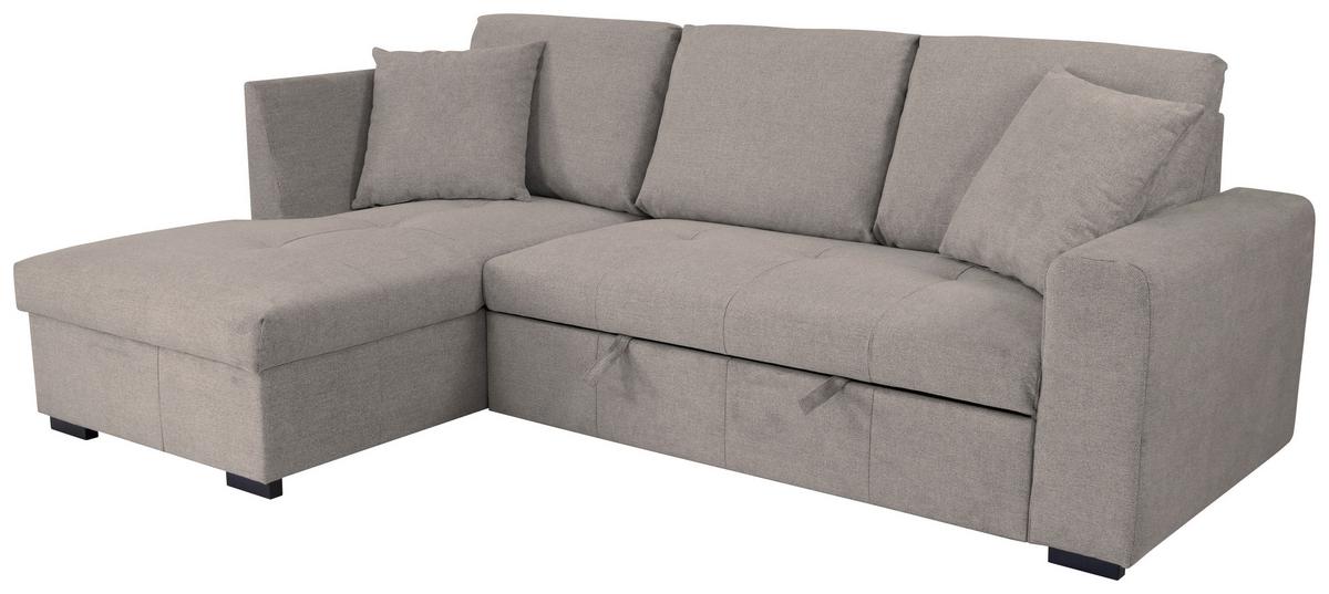 Ecksofa Lukas Graubraun S: 158x239 Cm - Graubraun, Trend, Textil (158/239cm)