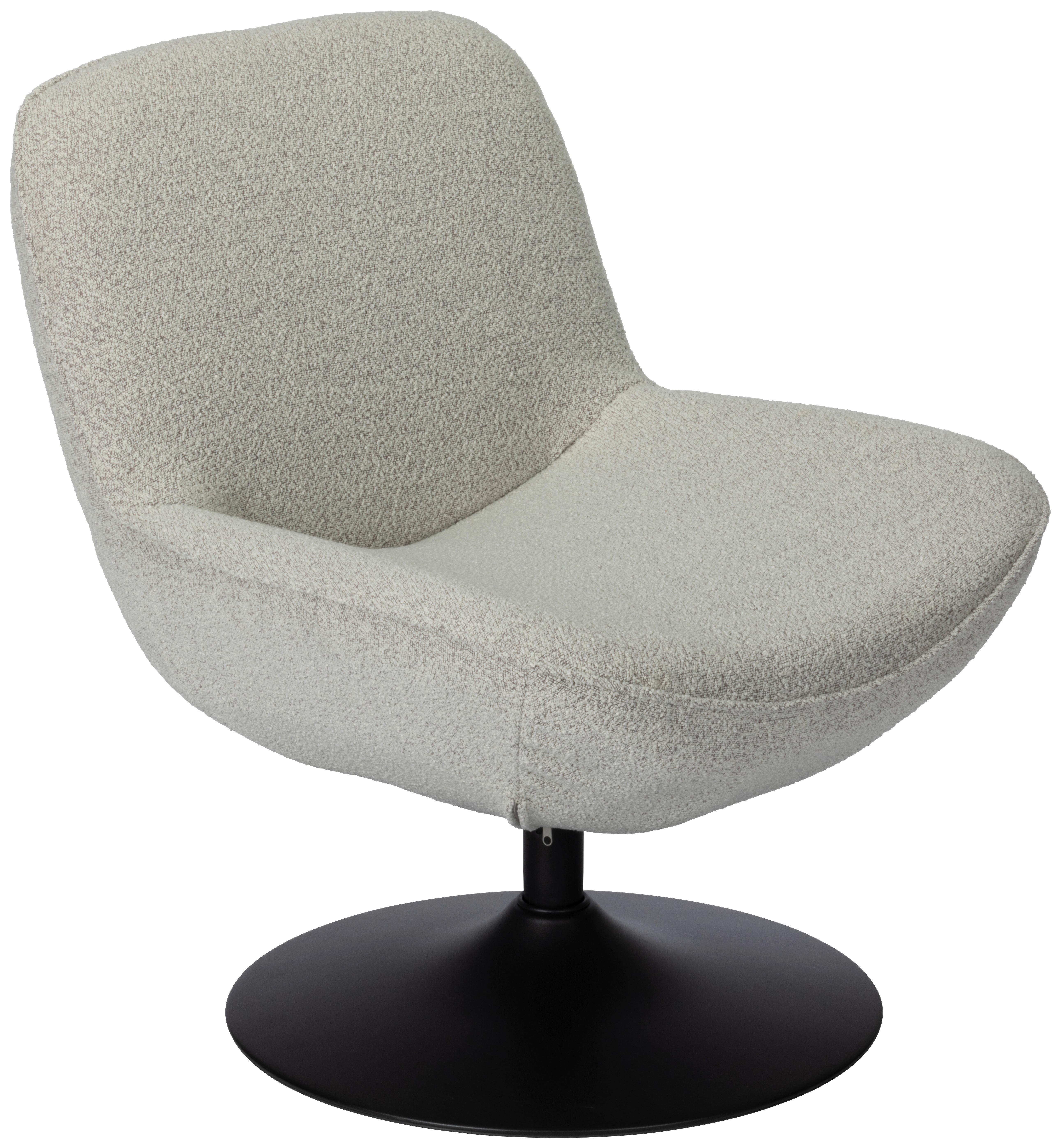 Relaxsessel Ramo Grau B: 69 cm - Schwarz/Grau, Basics, Textil/Metall (69/77/72cm) - Livetastic