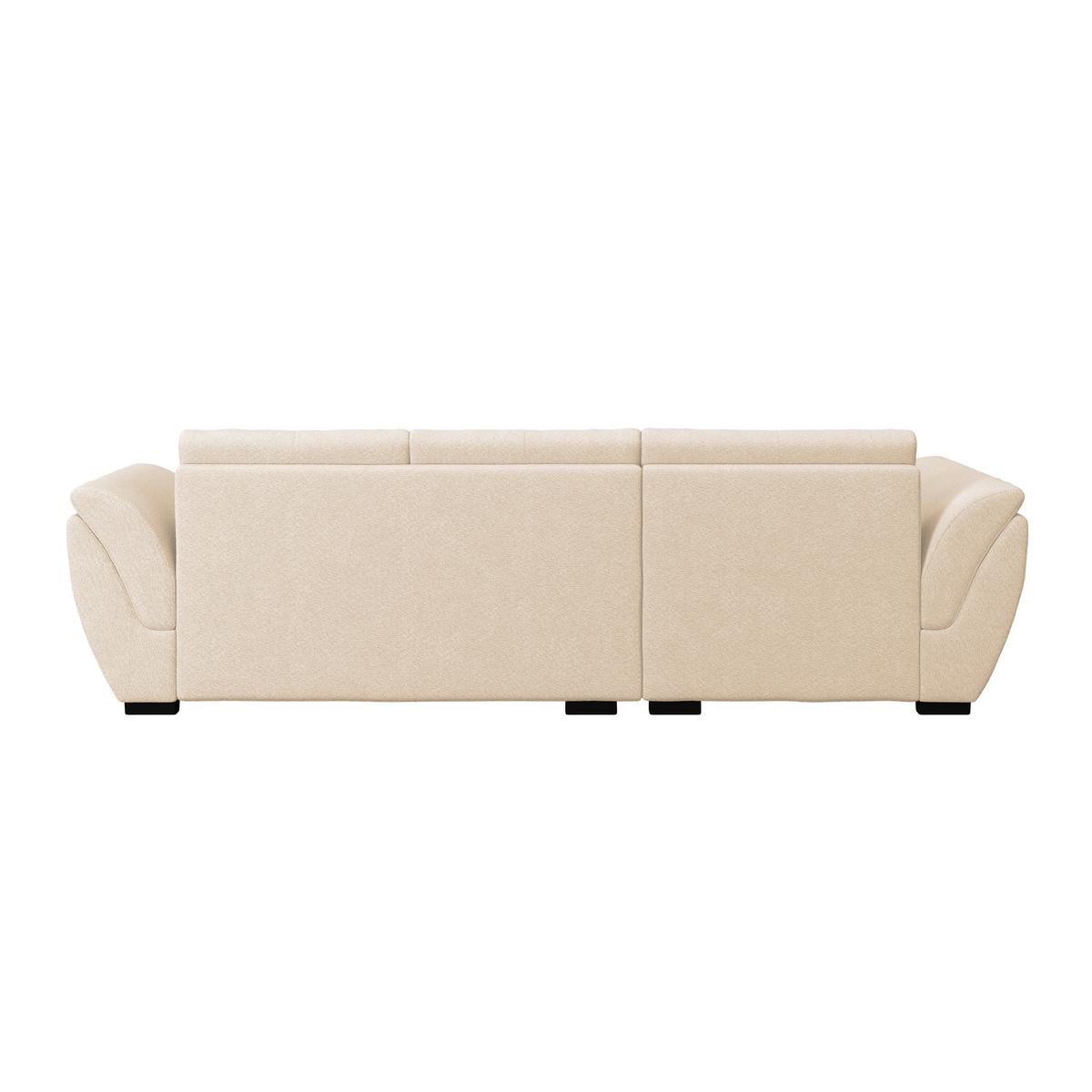 Rohová sedačka BERISSO, ľavá, béžová - čierna/béžová, Konventionell, textil/plast (187/278cm) - Ondega