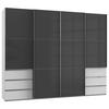 Schwebetürenschrank B: 300 Cm Level Grau/weiß - Weiß/Grau, MODERN, Holzwerkstoff (300/236/65cm) - MID.YOU