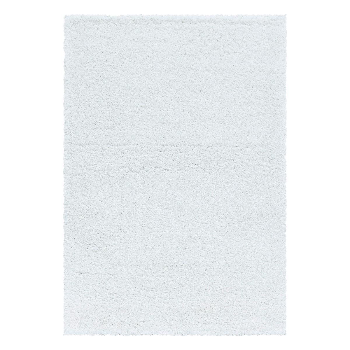 Hochflor Teppich Weiß Fluffy 120x170 cm - Weiß, Basics, Textil (120/170cm)