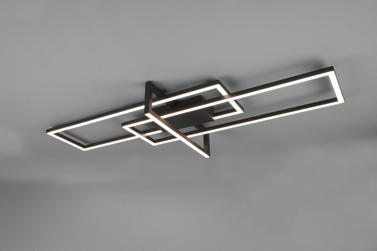 Led-deckenleuchte Salinas L: 100 Cm, Dimmbar - Schwarz, Design, Metall (100/11,5/40cm) - Trio Leuchten