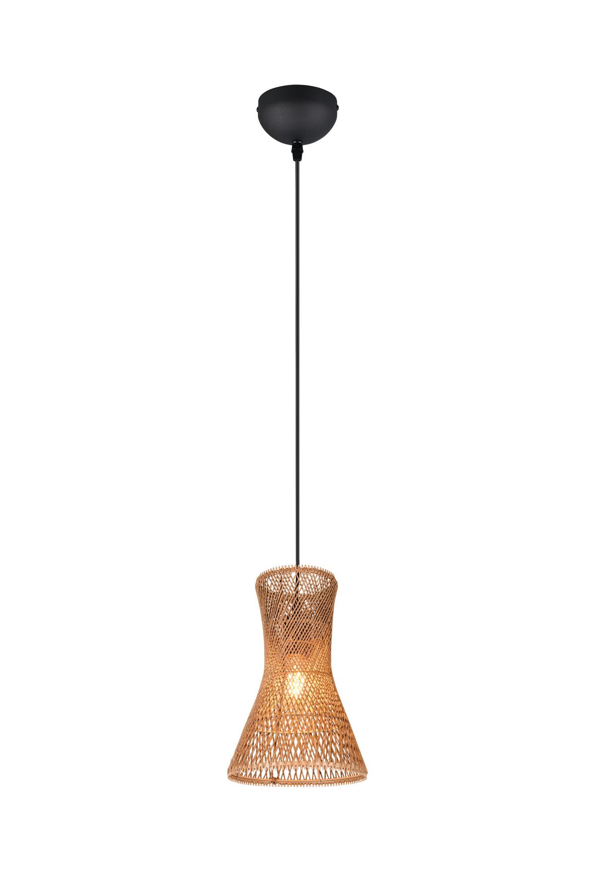 Hängeleuchte Bijou Braun Schwarz D: 20 cm - Schwarz/Braun, LIFESTYLE, Papier (20/150cm)