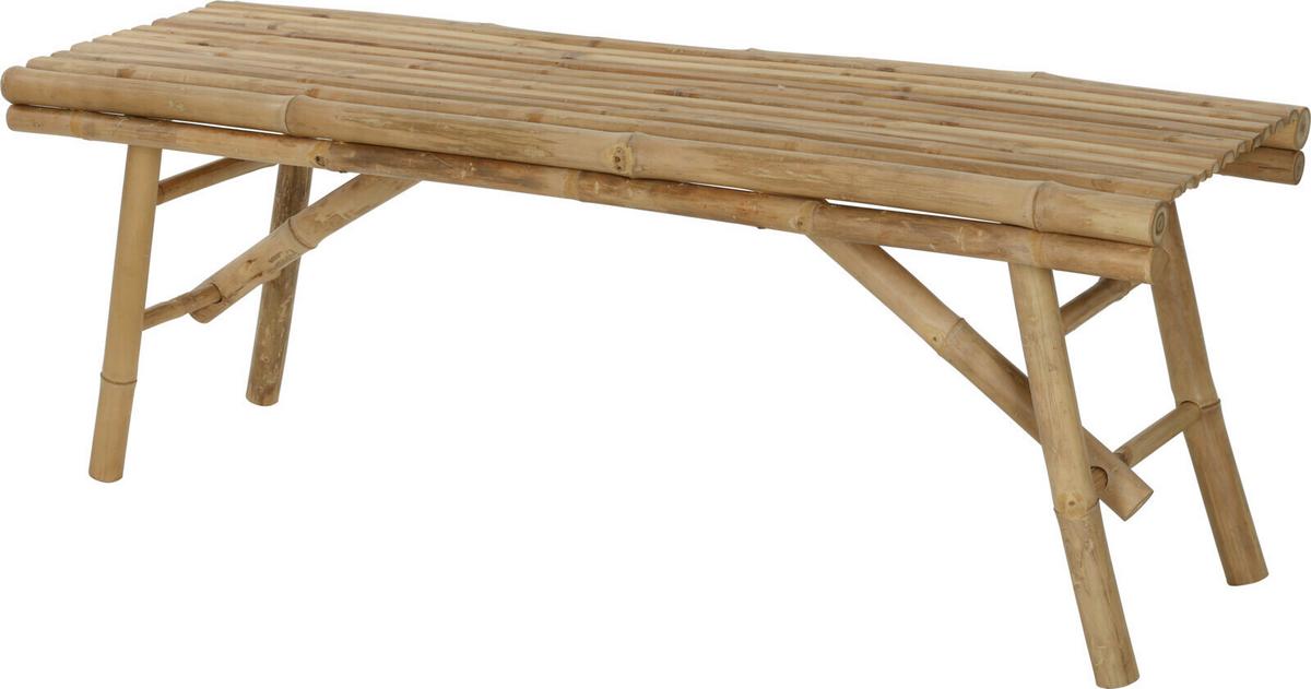 Gartenbank Bambus 2-Sitzer Bambus - Naturfarben, Basics, Holz (118/44/38cm)