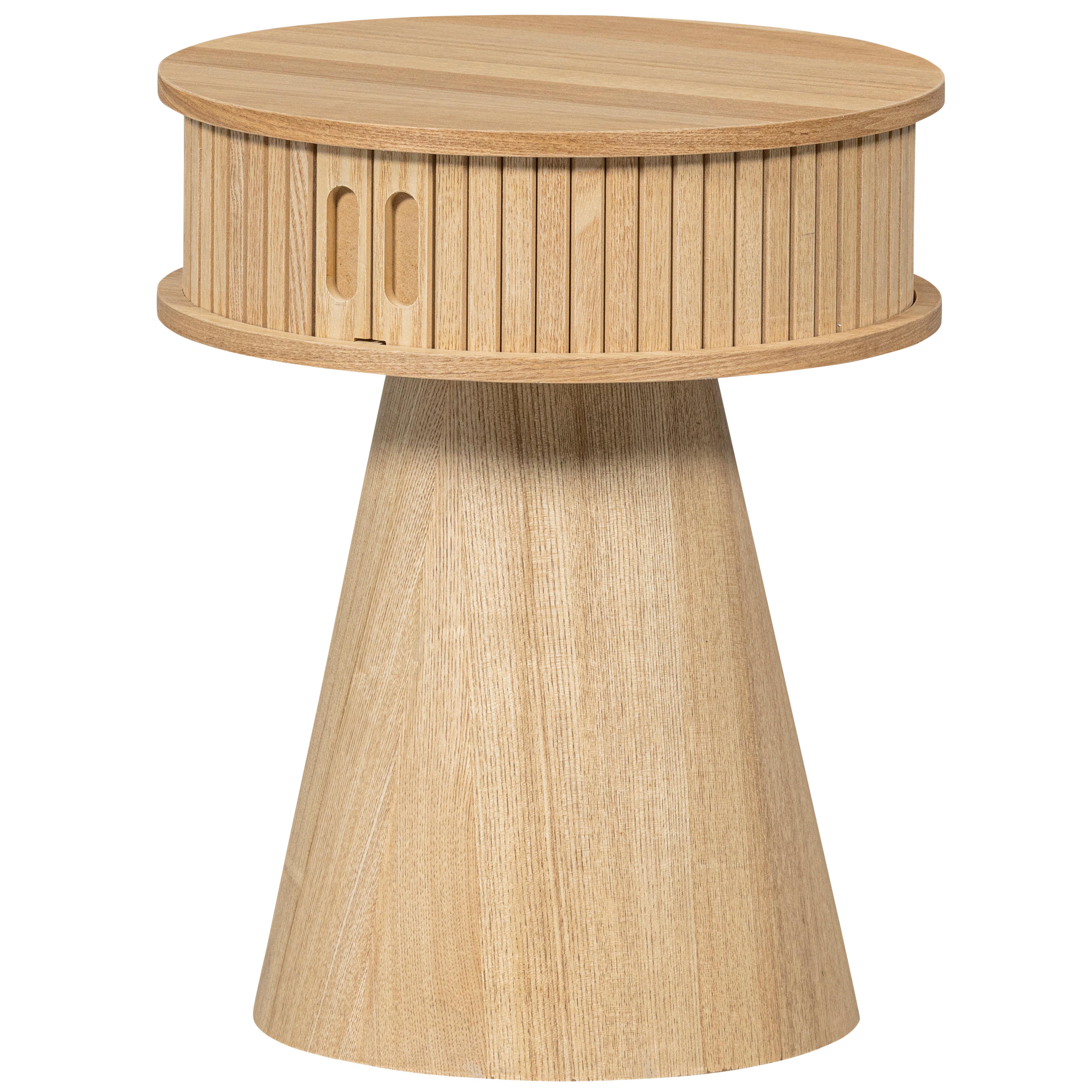 Nachttisch Karri, Naturfarben B: 38 cm - Naturfarben, Design, Holz/Holzwerkstoff (38/38/46cm) - Livetastic