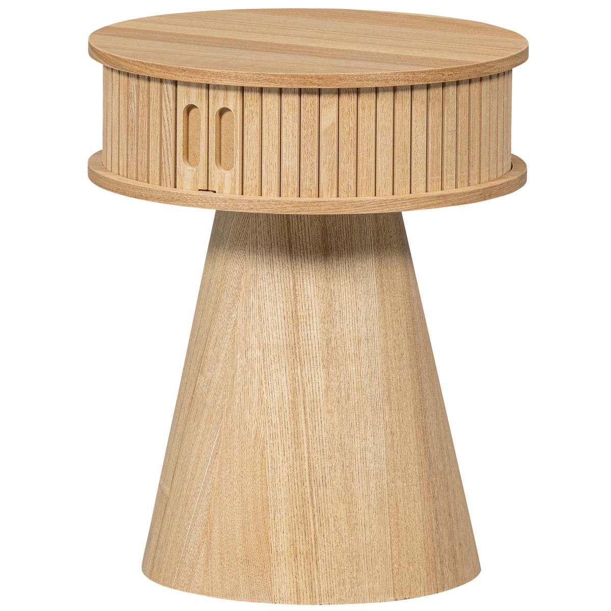 Nachttisch Karri, Naturfarben B: 38 Cm - Naturfarben, Design, Holz/Holzwerkstoff (38/38/46cm) - Livetastic