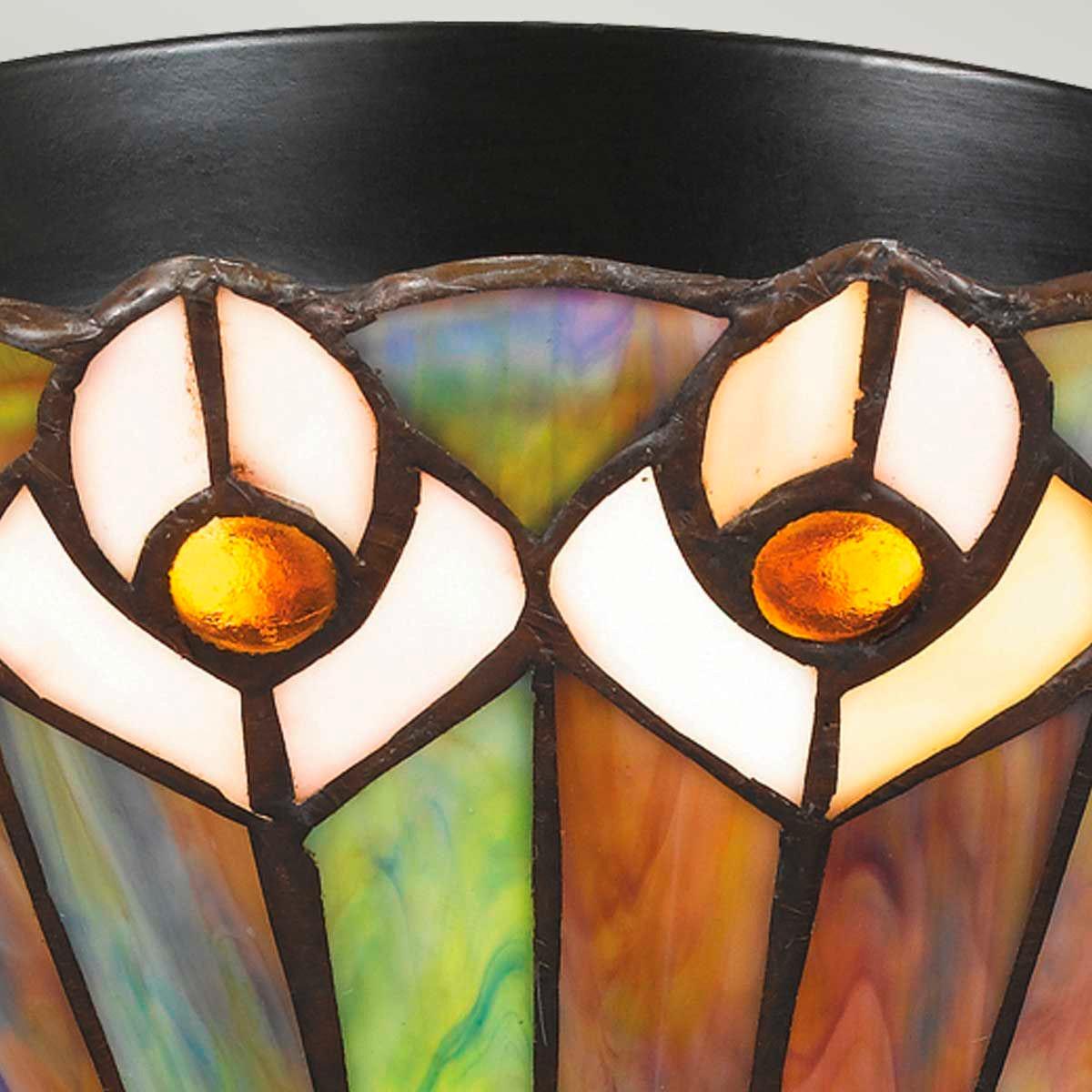 Mennyezeti Lámpa Qz-Watkins-F-Vb - sötétbarna/többszínű, Konventionell, üveg/fém (13,5/42,0cm) - Elstead Lighting
