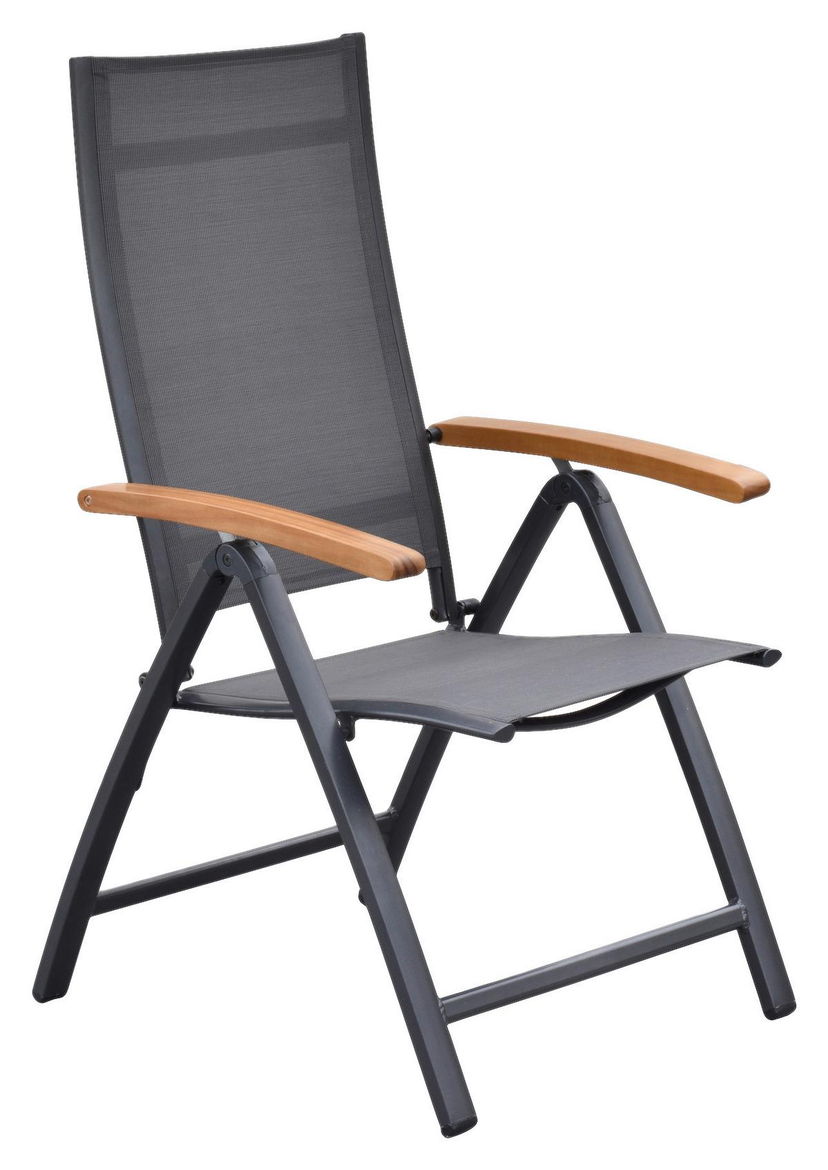 Gartenset Toblino - Graphitfarben/Grau, MODERN, Holz/Textil - Gardenson