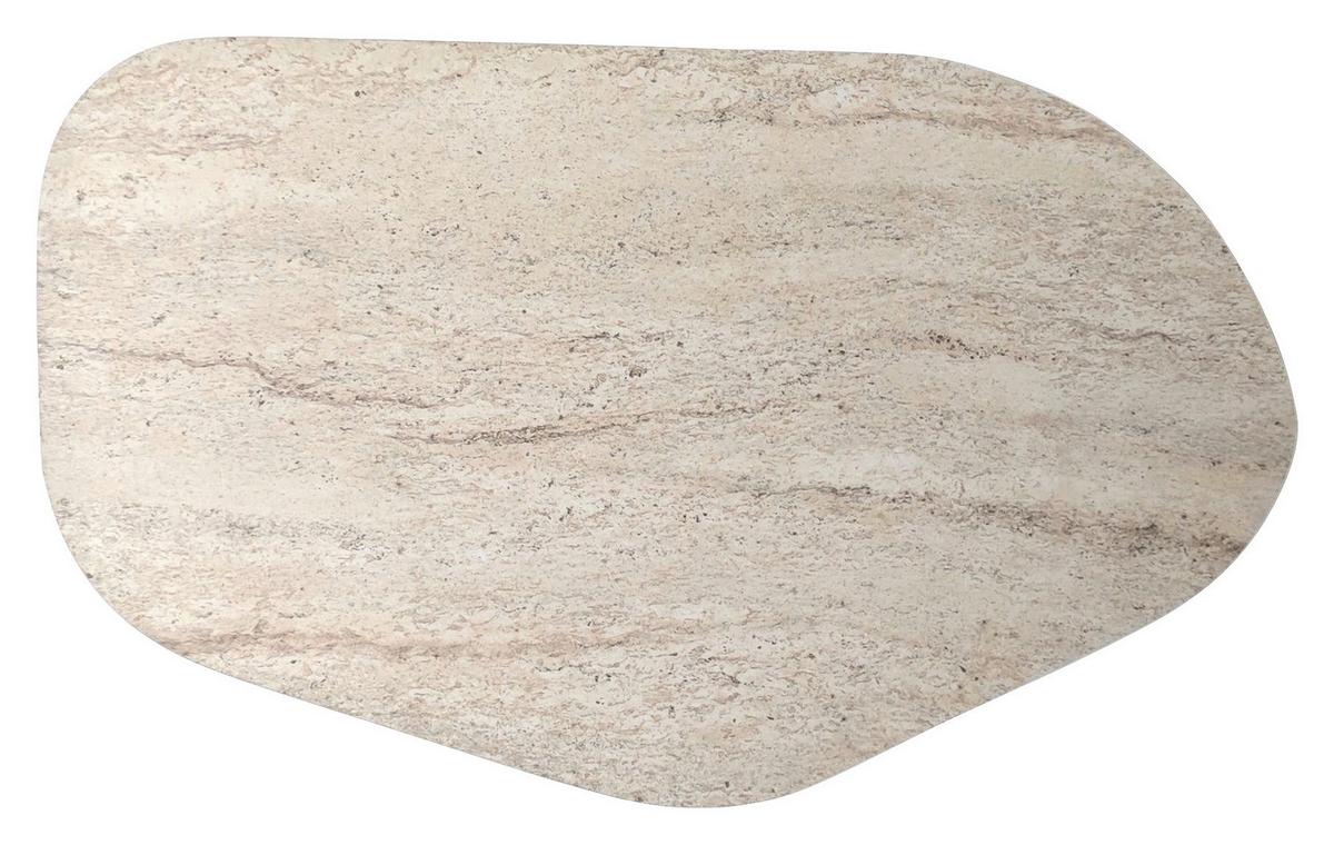 COUCHTISCH Travertin/Walnuss B: 100cm - Beige/Walnussfarben, MODERN, Holzwerkstoff (100/35/60cm)