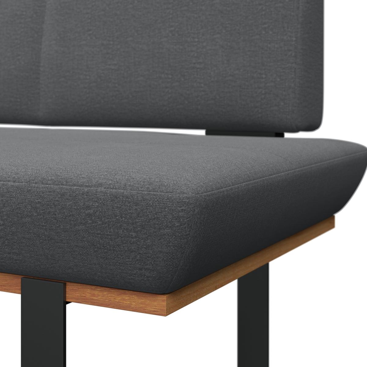 Eckbank Tristan Webstoff schwarz,S:195x245cm - Schwarz, MODERN, Holz/Textil (195/245cm) - James Wood