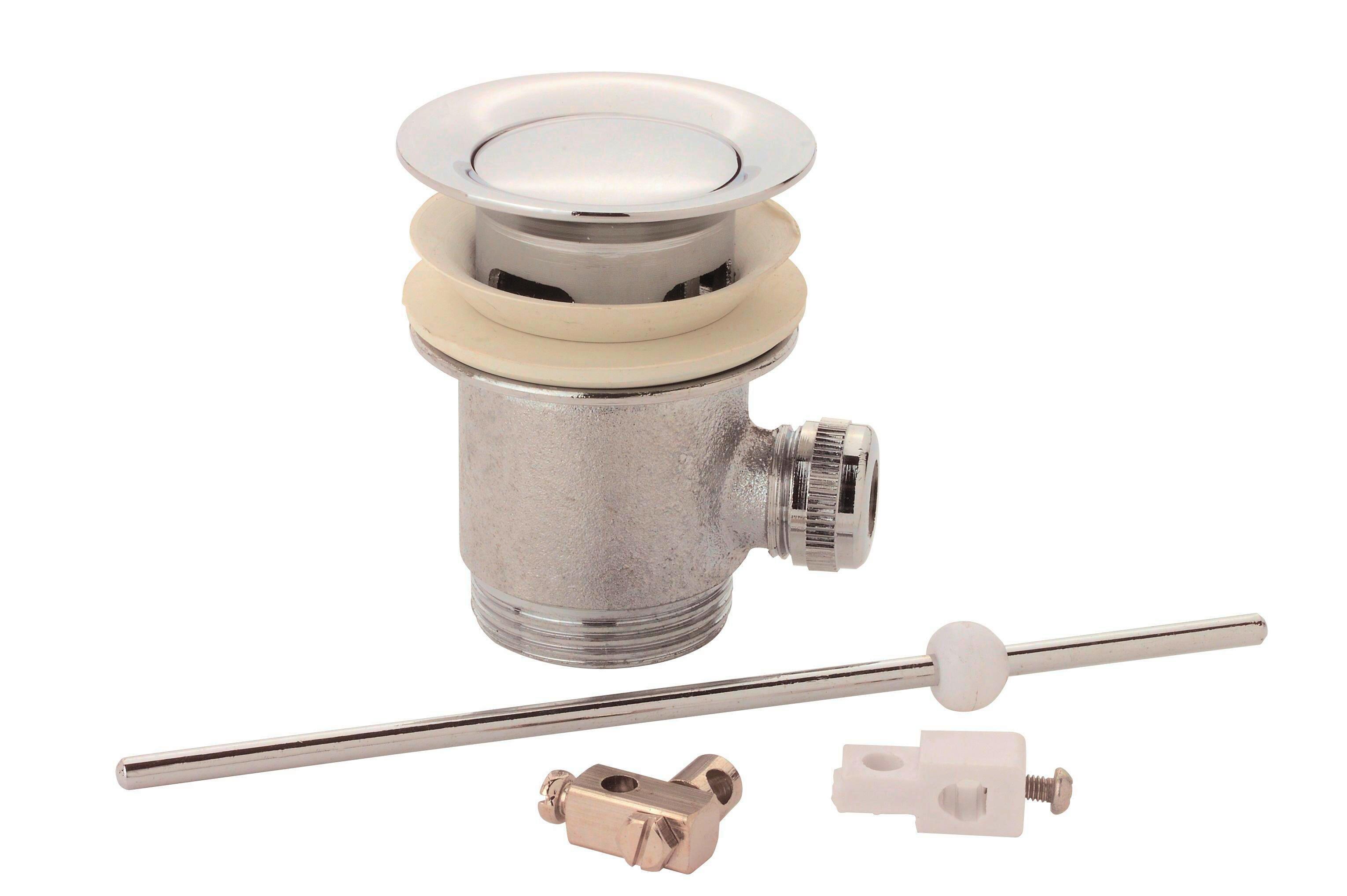 Excentergarnitur mit Haarsieb und Geruchsverschlüsse, Chrom - Chromfarben, KONVENTIONELL, Metall - Schütte