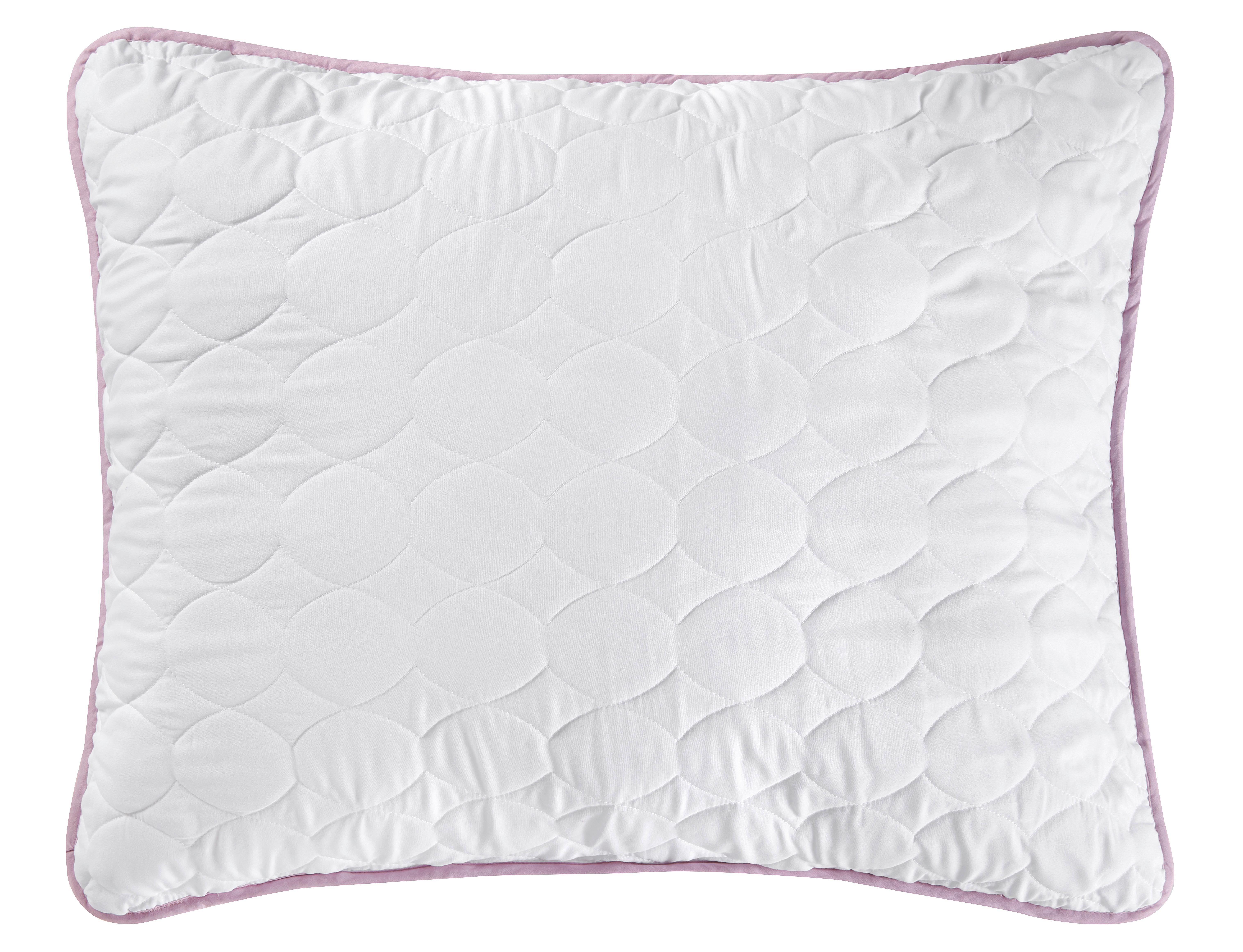 Polštář Pod Hlavu Lavendel, 70/90cm, Bílá - bílá, textil (70/90cm) - Nadana