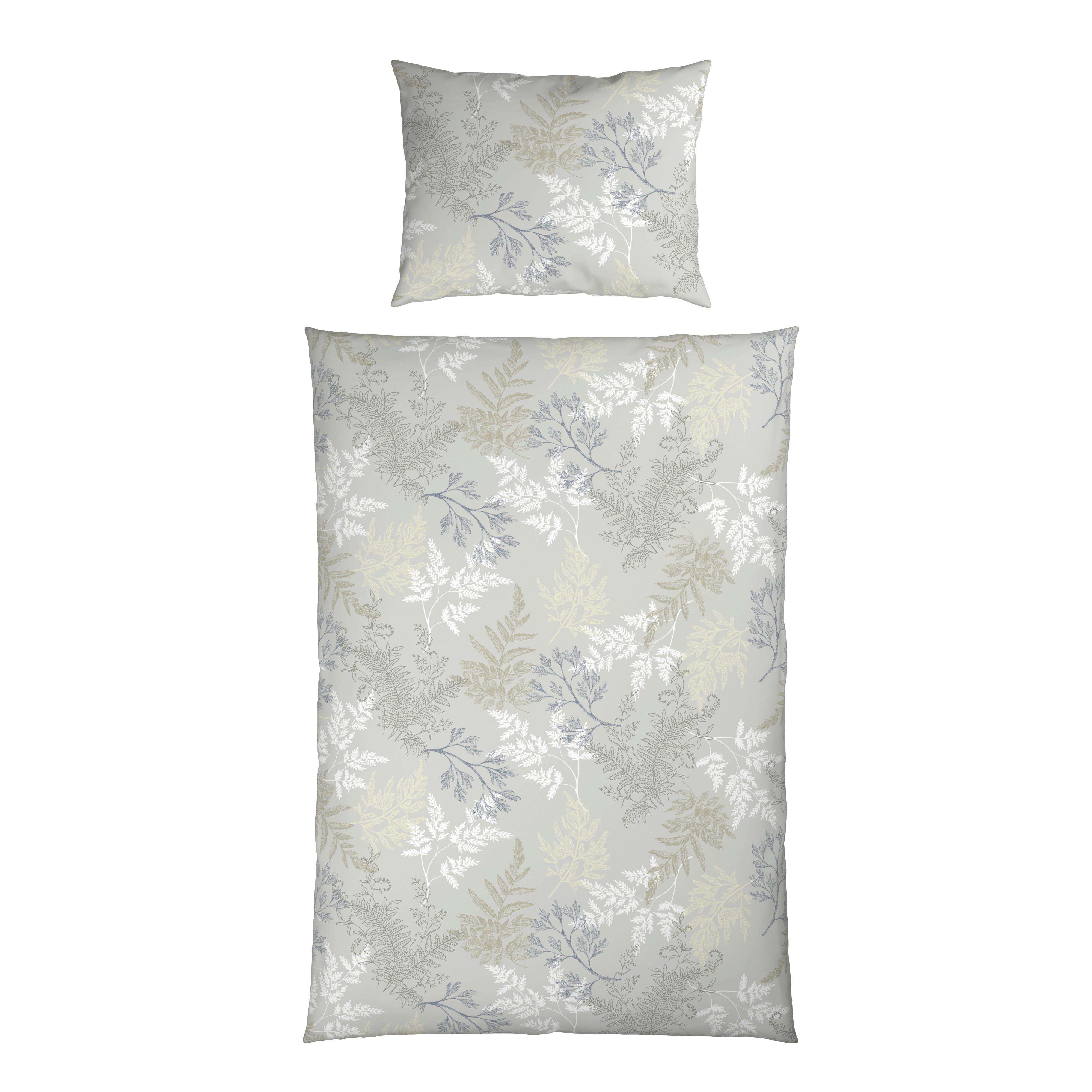 Bettwäsche Melanie - Taupe/Blau, ROMANTIK / LANDHAUS, Textil - James Wood