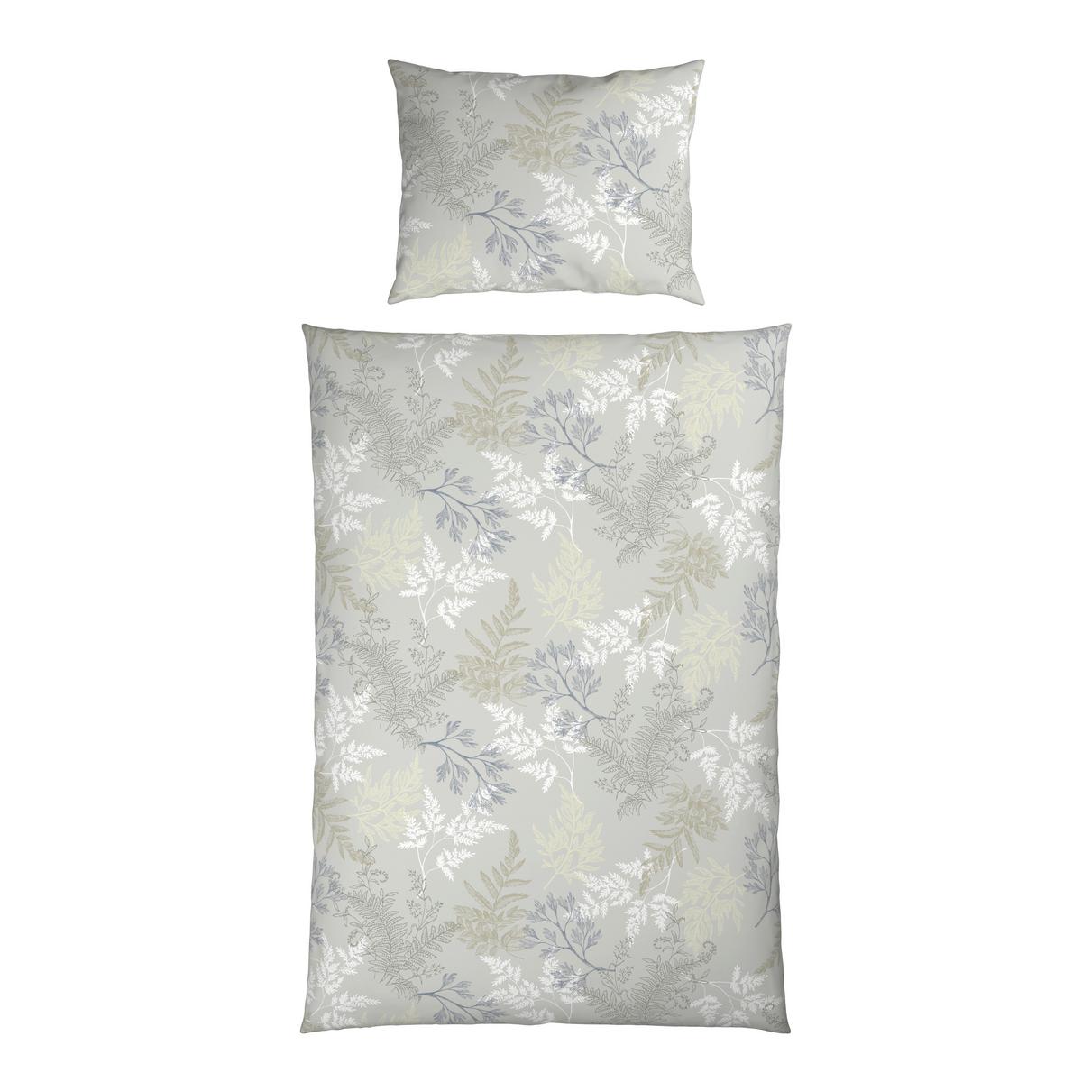 Bettwäsche Melanie - Taupe/Blau, ROMANTIK / LANDHAUS, Textil - James Wood