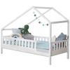 Hausbett Lou Weiß B: 90 Cm - Weiß/Naturfarben, MODERN, Holz (90/200cm) - MID.YOU
