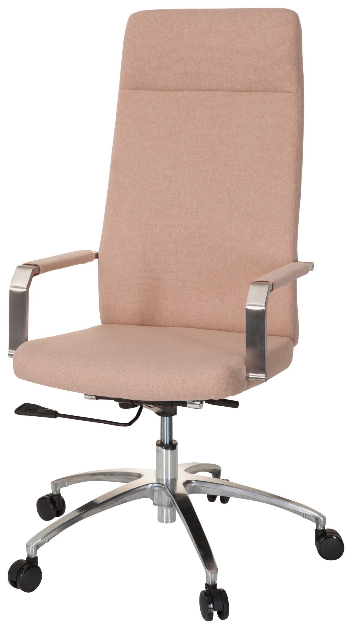 Drehstuhl Saranto Plus I Armstützen Beige Bis 110kg - Beige/Alufarben, MODERN, Kunststoff/Textil (56/131/67cm) - MID.YOU