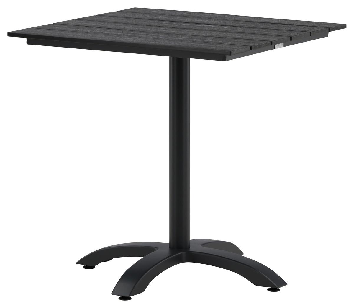 Gartentisch Colorado Aluminium L: 70cm - Schwarz, KONVENTIONELL, Kunststoff/Metall (70/74/70cm) - Gardenson