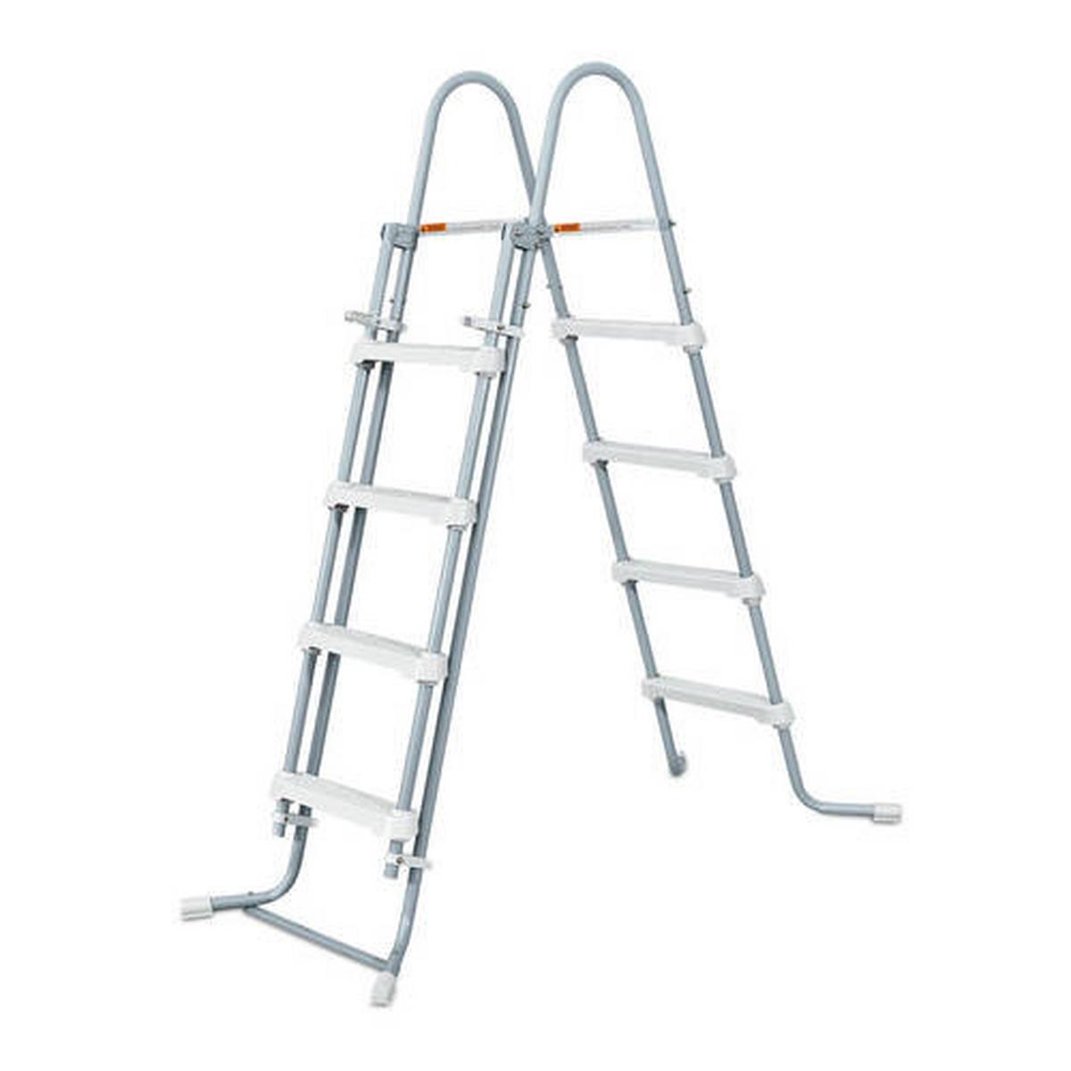 Aufstellpool Rund mit Leiter D: 549 cm - Grau, KONVENTIONELL, Kunststoff (549/132cm)