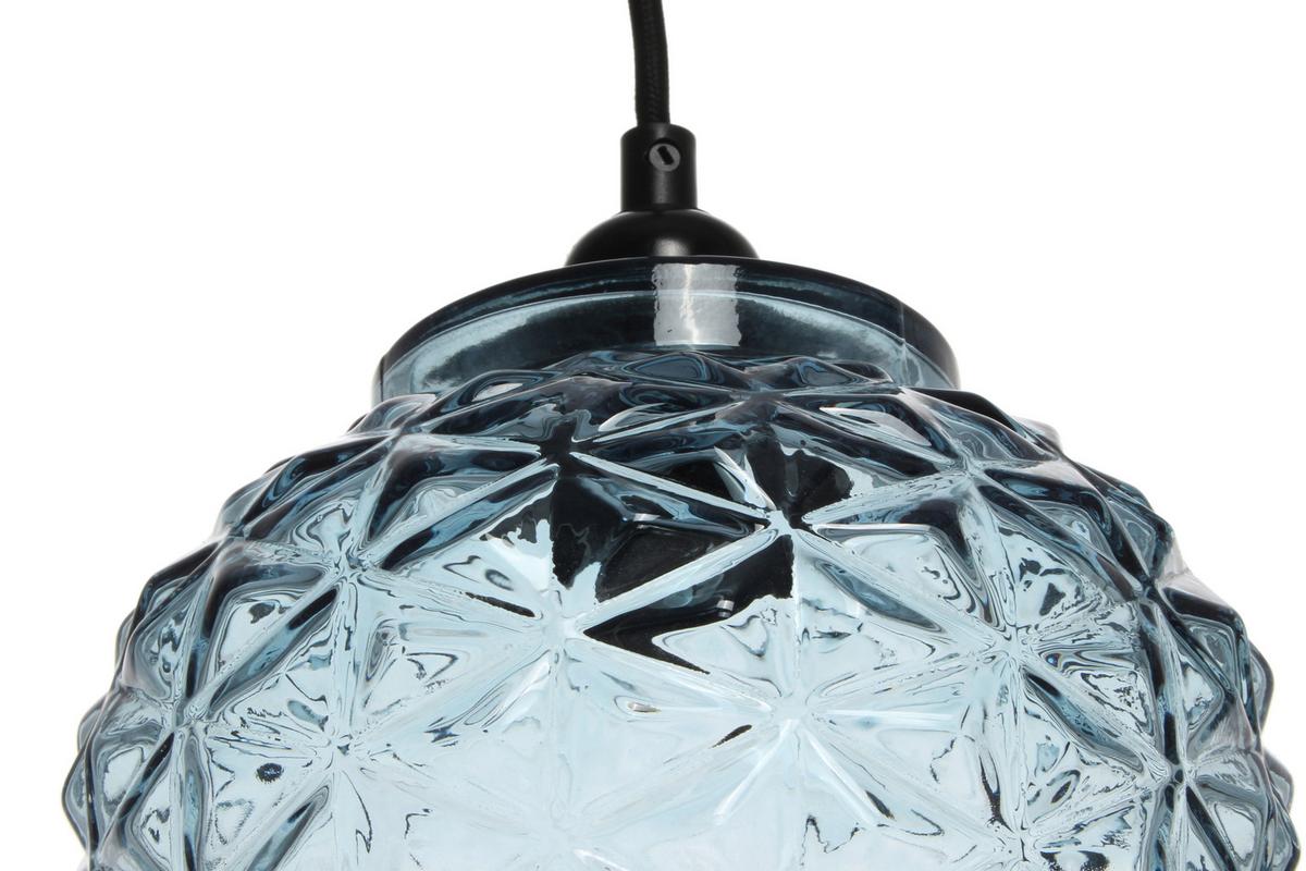 Hängeleuchte Vila Blau B: 18 cm - Blau, Basics, Glas (18/18/24cm) - Kayoom