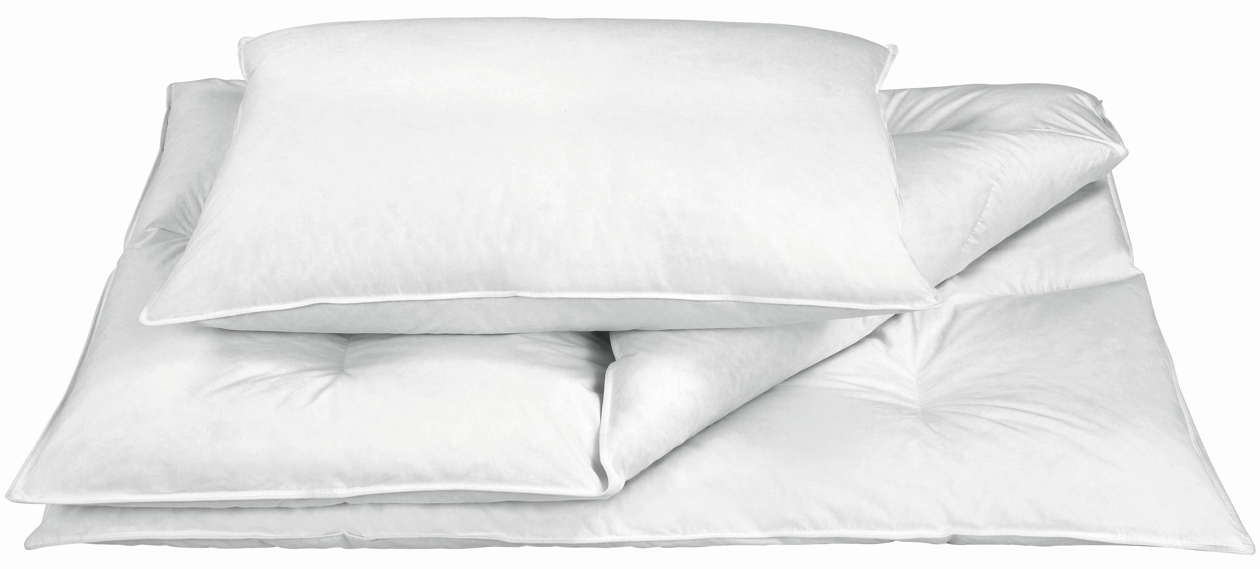 Betten-Set 2--Teilig. Baumwolle, 100% Federn - Weiß, KONVENTIONELL, Textil - Primatex
