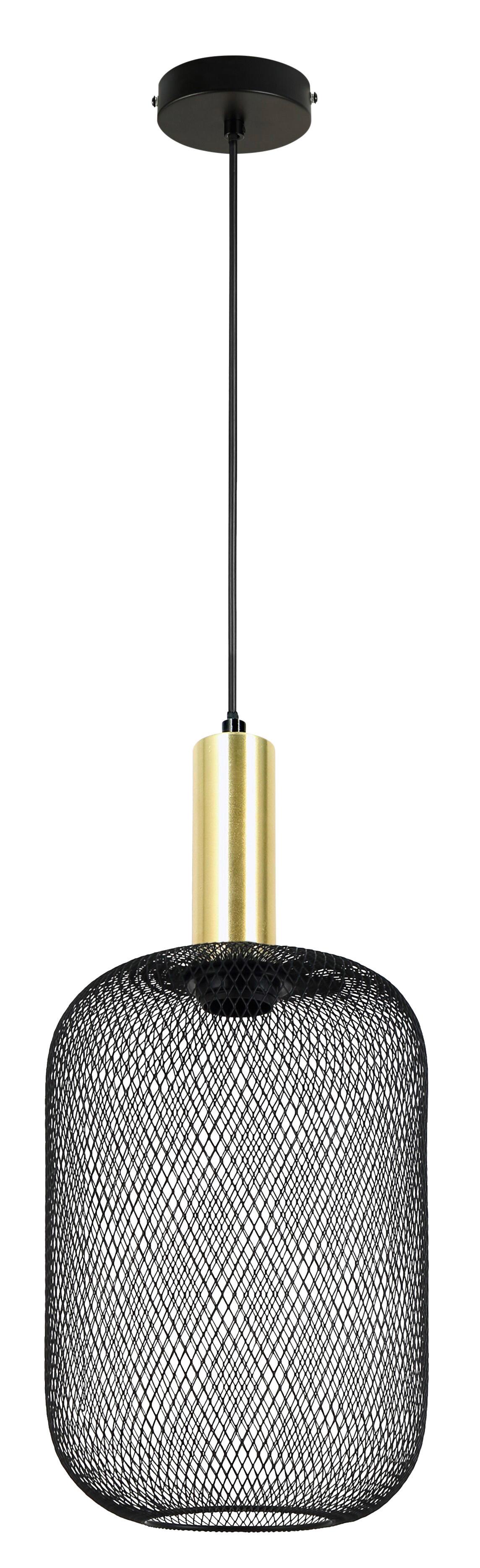 ZÁVESNÉ SVIETIDLO DRATO - čierna/zlatá, Modern, kov (20/120cm) - Mömax