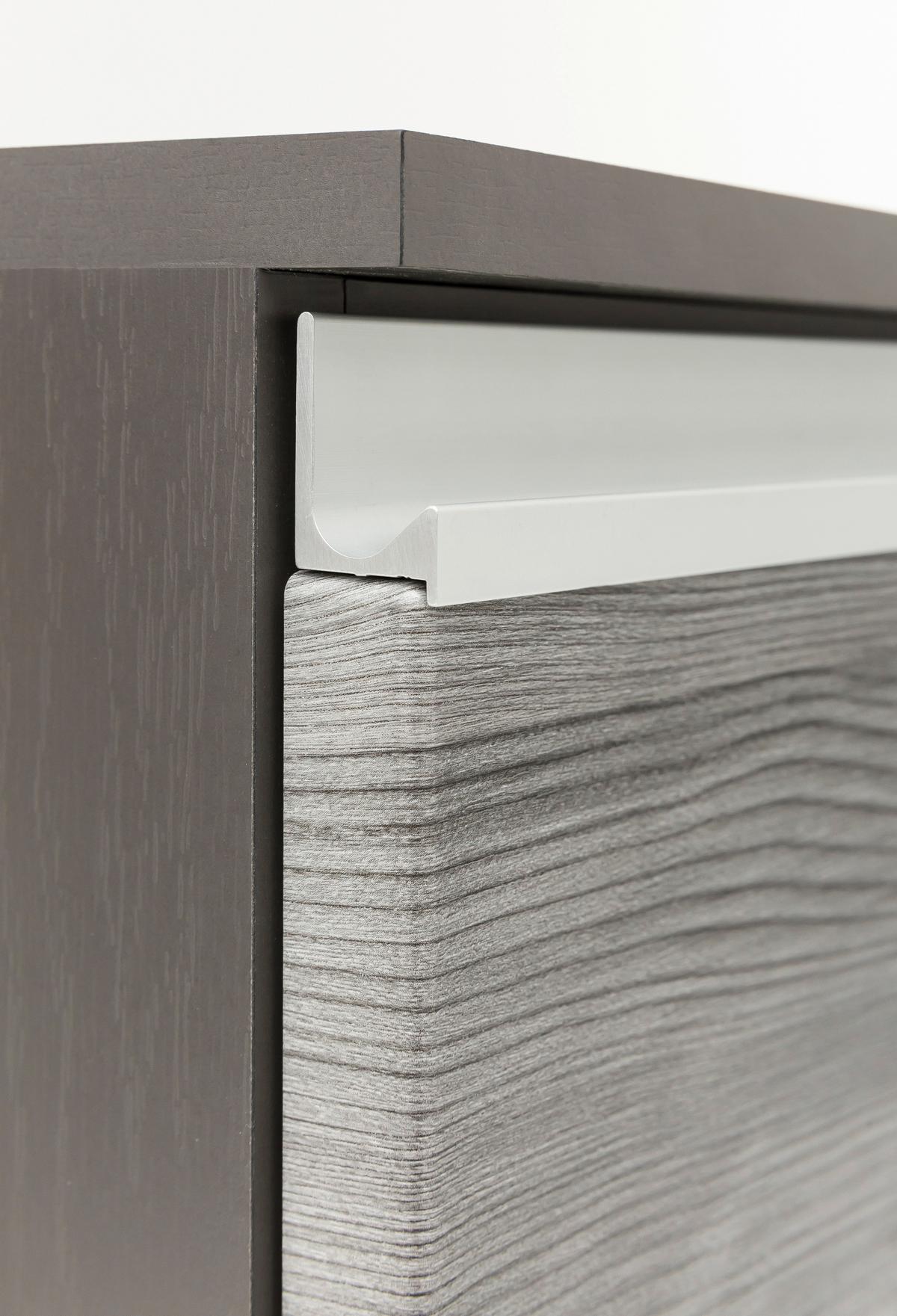 Unterschrank Mit Soft-close Arezzo B: 40cm, Graphit - Silberfarben/Graphitfarben, Basics, Holzwerkstoff (40/79/35cm) - Held