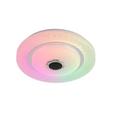 LED-Deckenleuchte Ashley L: 30 cm Farbwechsler - Chromfarben/Weiß, MODERN, Kunststoff/Metall (30/7,5cm) - Luca Bessoni