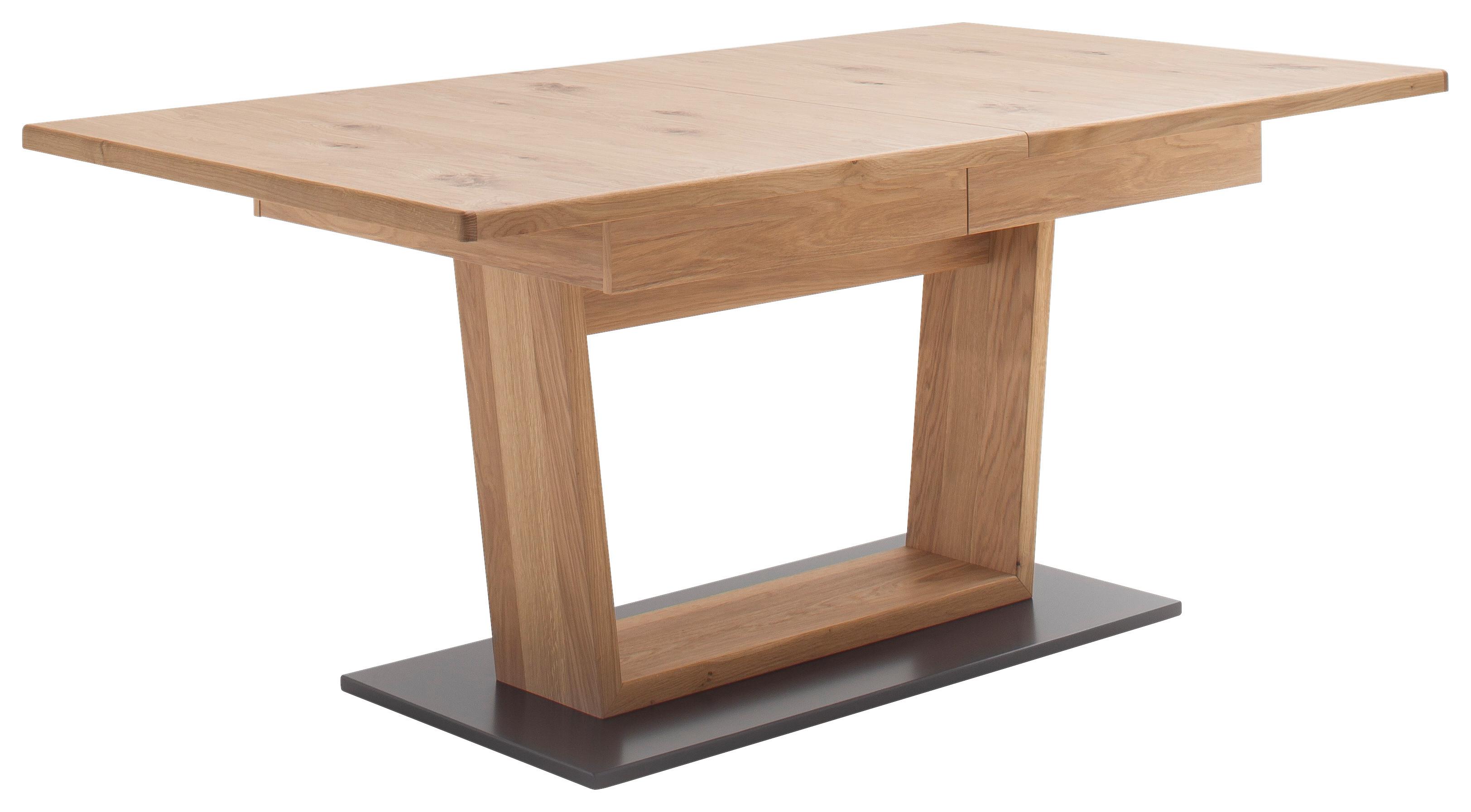 Esstisch ausziehbar Portland 180-280x100 cm Eichefarben - Eichefarben/Schwarz, Design, Holz/Holzwerkstoff (180-280/100/77cm) - Livetastic