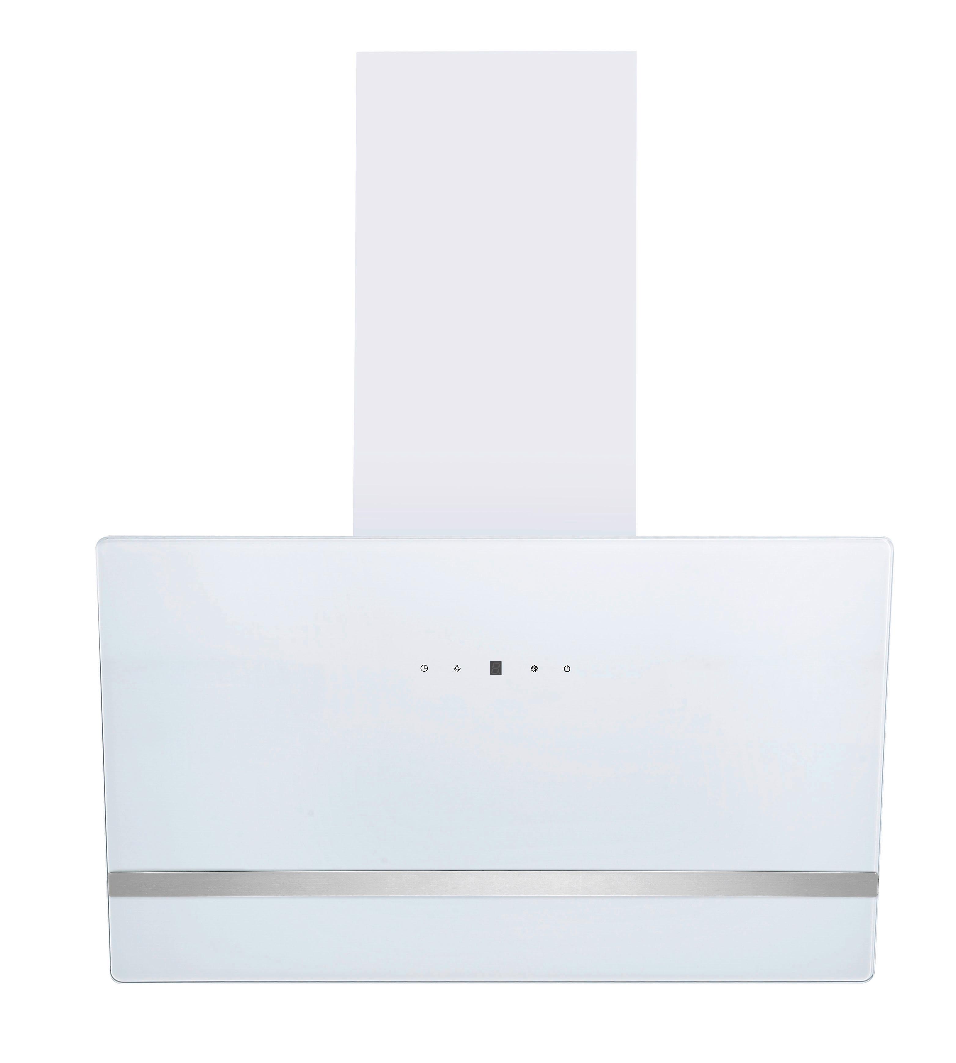 Dunstabzugshaube Weiß B: 60 Cm - Weiß, Basics, Glas (60/111.60/29.6cm) - PKM