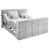 Boxspringbett Mit Topper 180x200 Cm Denver - Silberfarben, KONVENTIONELL, Textil (180/200cm) - Carryhome