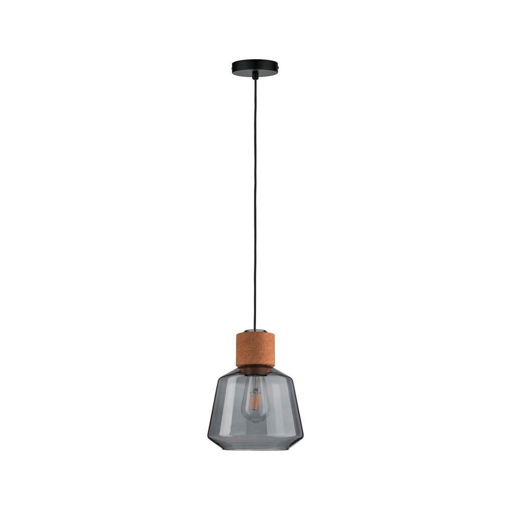 Hängeleuchte Neordic Edla H: 110 cm 1-Flammig, dimmbar - Schwarz, KONVENTIONELL, Glas/Metall (20,8/110cm) - Paulmann