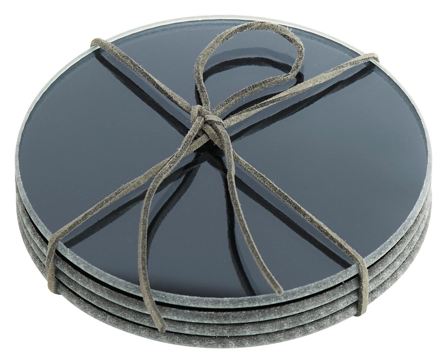 PODLOŽKA Mirror, P: 10,5cm - zlatá/strieborná, sklo (10.5cm) - Trendline