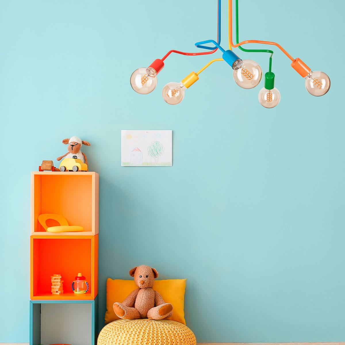 Pendelleuchte Domino Multicolor B: 59 cm - Multicolor, Design, Metall (40/59/59cm)
