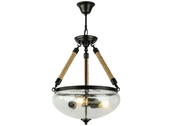 Hängeleuchte Ernie - Klar/Schwarz, MODERN, Glas/Weitere Naturmaterialien (41/126cm) Hängeleuchte Ernie - Klar/Schwarz, MODERN, Glas/Weitere Naturmaterialien (41/126cm)
