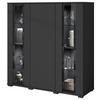 Kommode Caro Schwarz B: 120 Cm - Schwarz, Design, Glas/Holzwerkstoff (120/121,9/39,5cm) - Livetastic