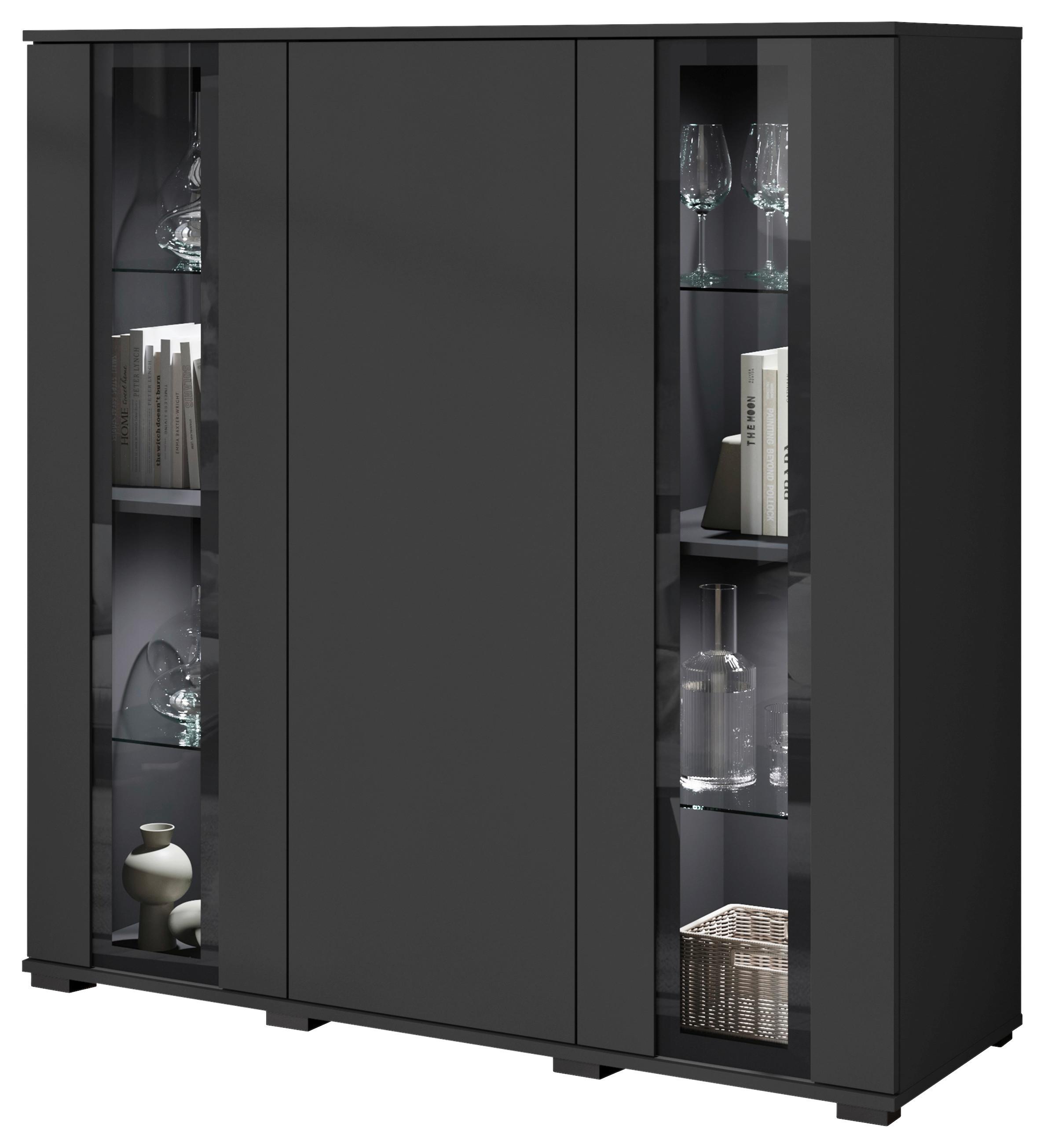 Kommode Caro Schwarz B: 120 cm