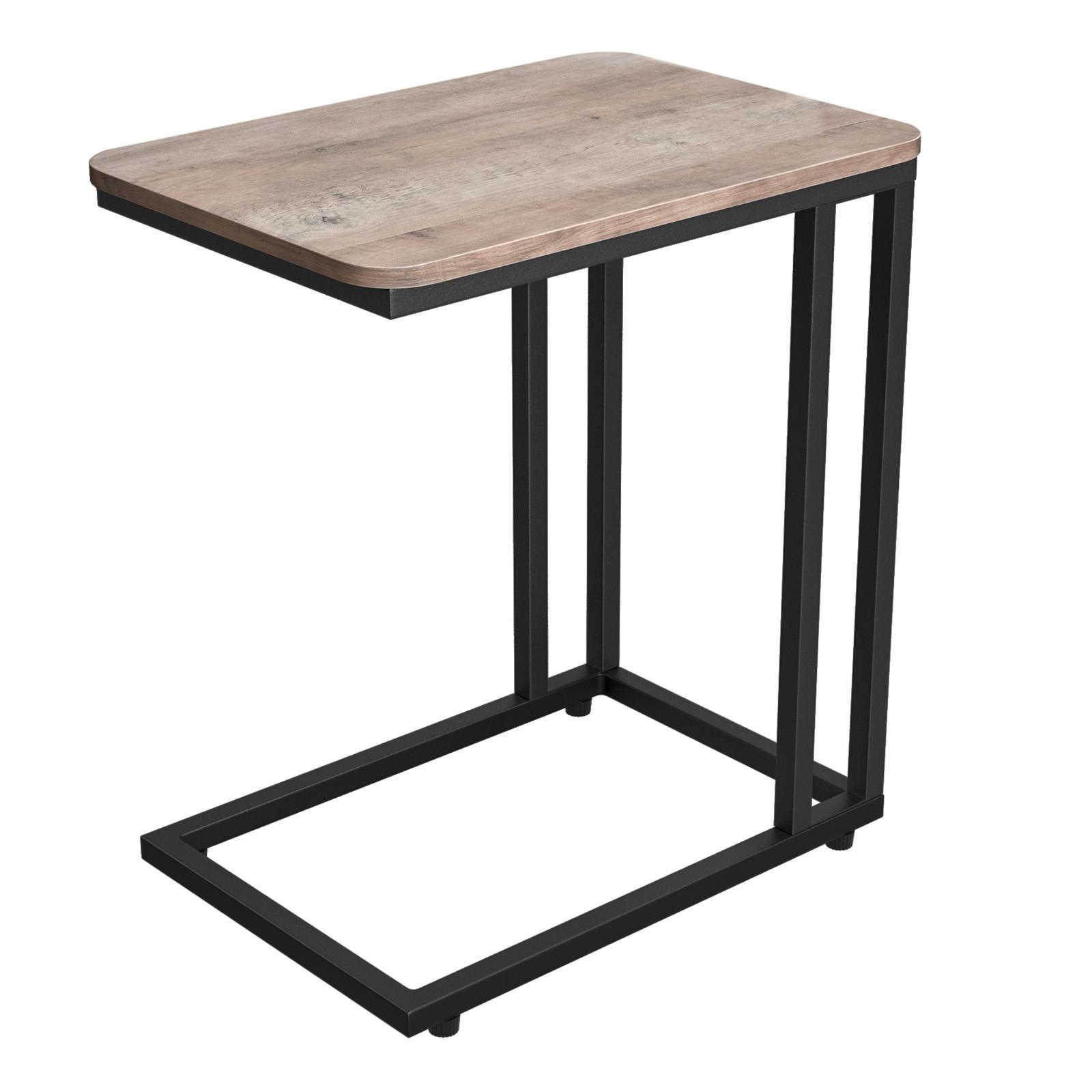 Beistelltisch Side Sofa Table - Greige/Schwarz, MODERN, Holzwerkstoff/Metall (50/35/59,5cm) - MID.YOU