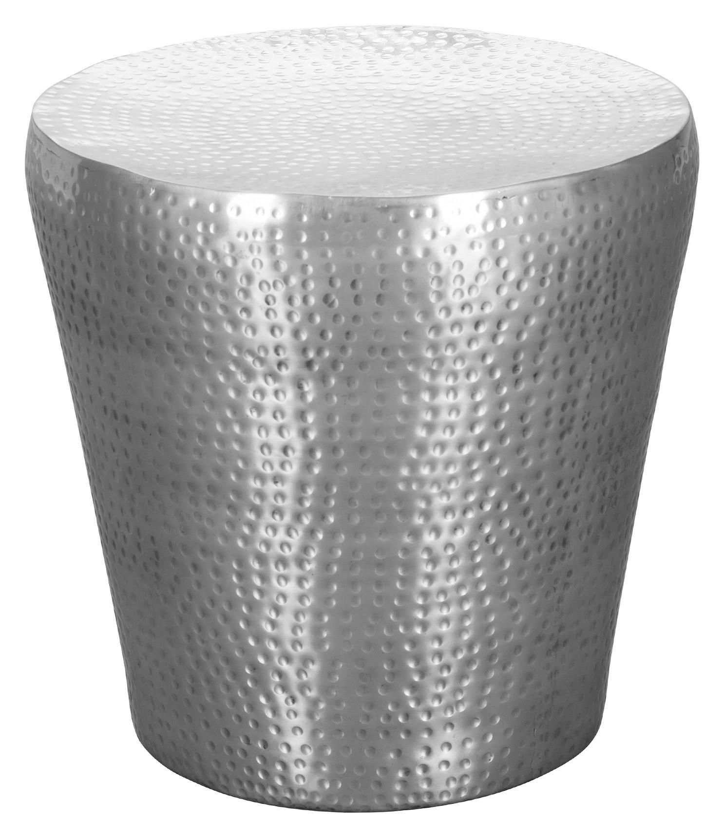 Beistelltisch Orientalisch Vikram, Silberfarben - Silberfarben, LIFESTYLE, Metall (40/40/41cm) - MID.YOU