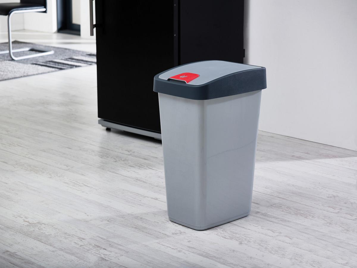 Szemetes Kuka Magne 10l - ezüstszínű, Konventionell, műanyag (29,5/18/36,5cm)