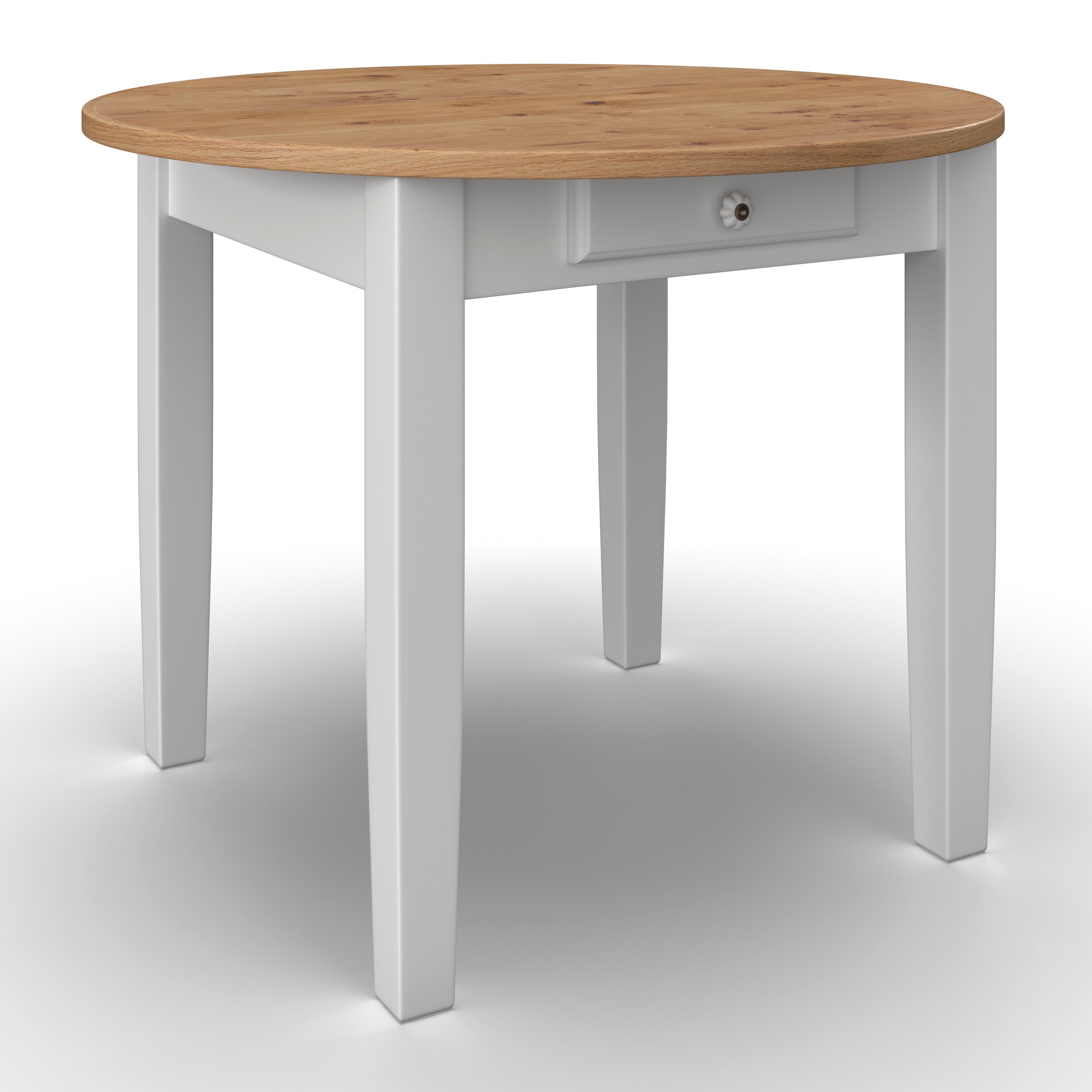 JEDÁLENSKÝ STÔL CAMDEN 100 - biela/farba borovice, Modern, drevo/kompozitné drevo (100/79/100cm) - Bessagi Home