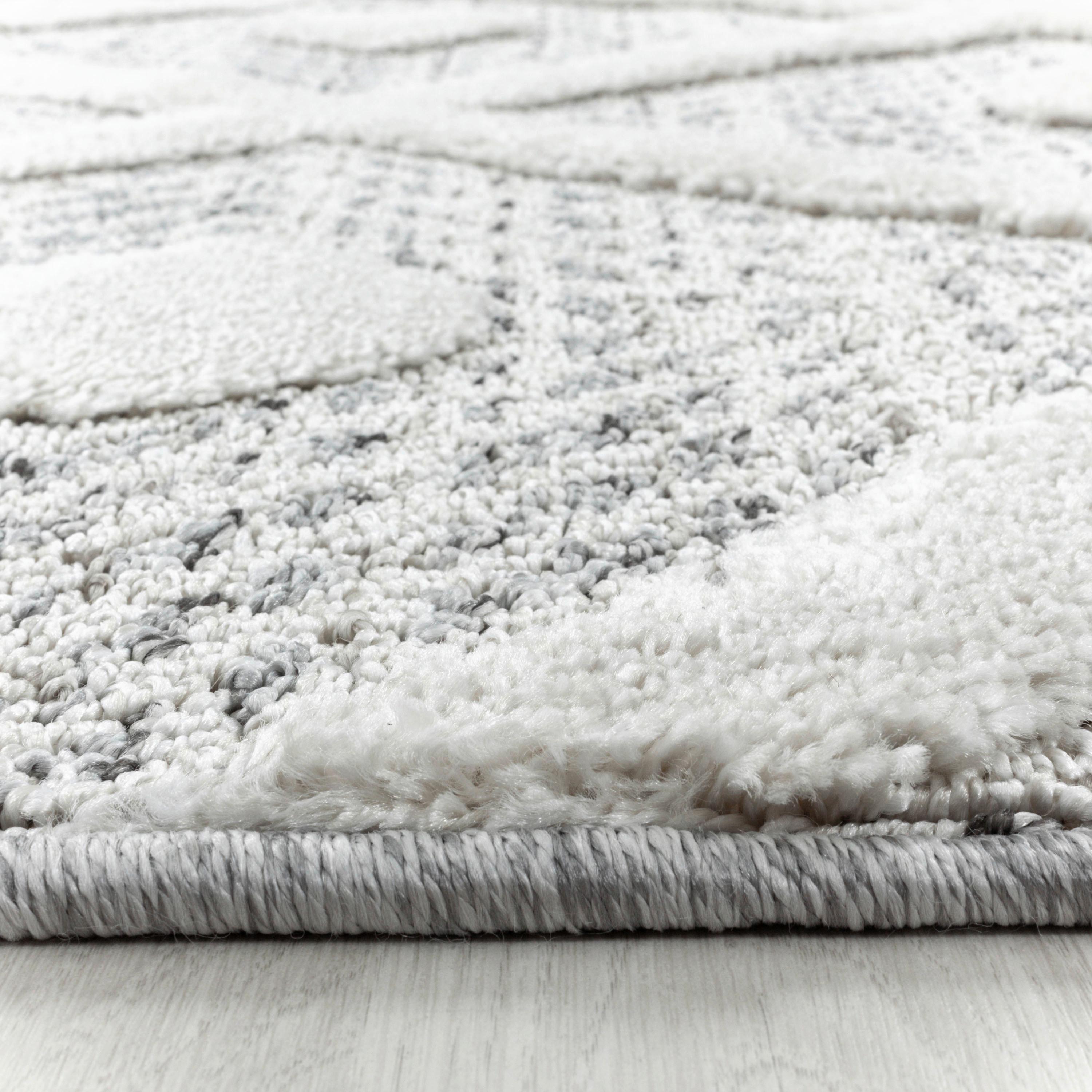 Tkaný koberec P: 120cm, sivá - sivá, Konventionell, textil (120cm)